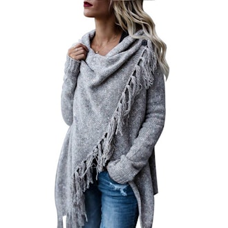 CEASIKERY Tassel Hem Sweater