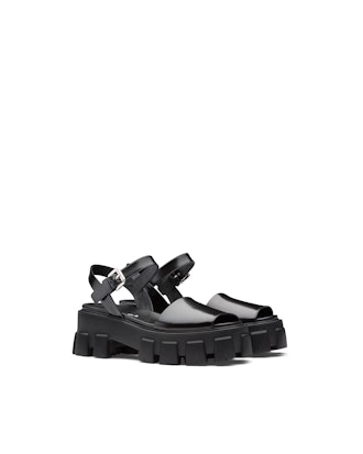 Monolith Brushed Leather Sandals