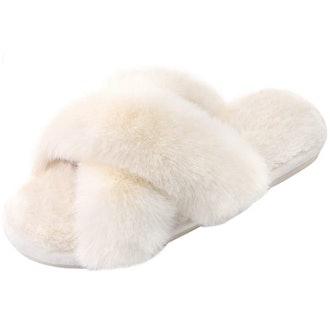 Parlovable Cross Band Plush Slippers