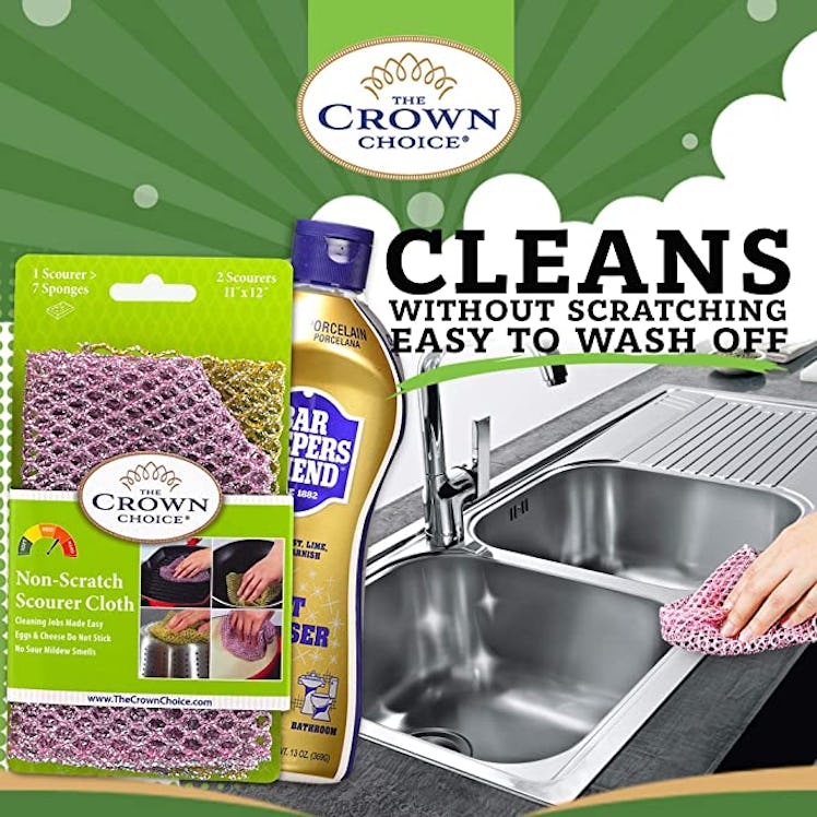 The Crown Choice Bar Keepers Friend Soft Cleanser and Non Scratch Scouring Kit