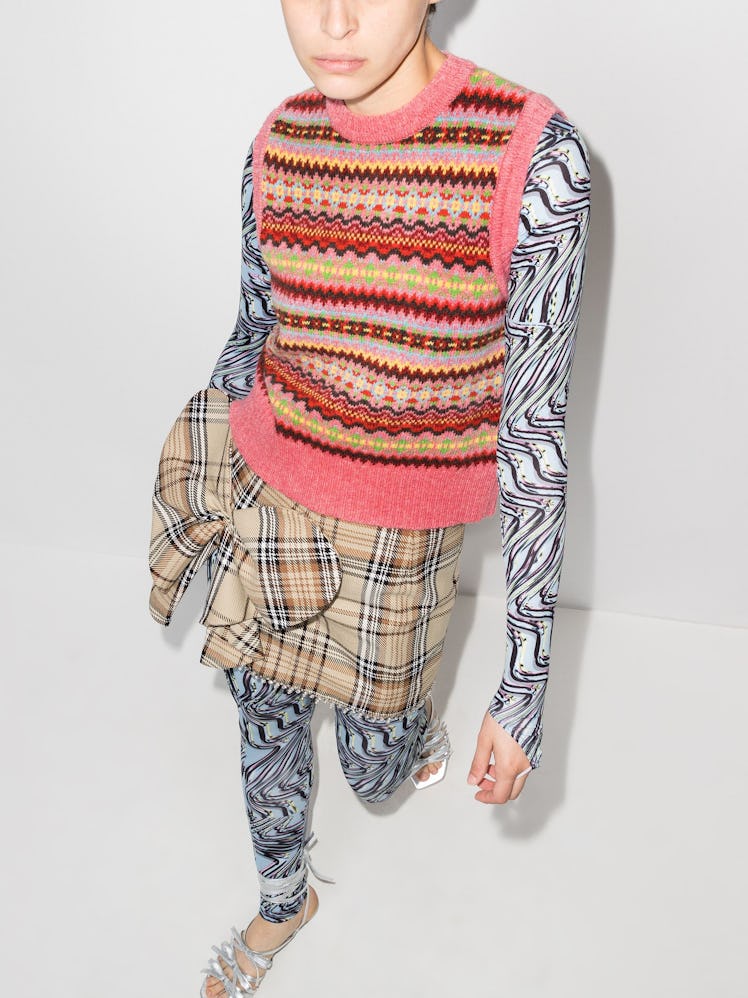 Molly Goddard Bibi Fairisle Wool Sweater Vest