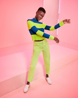 Model wears a look from Victor Glemaud's line from Target's Fall Designer Collection.