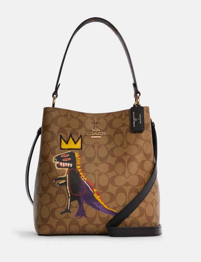 Coach X Jean-Michel Basquiat Town Bucket Bag In Signature Canvas