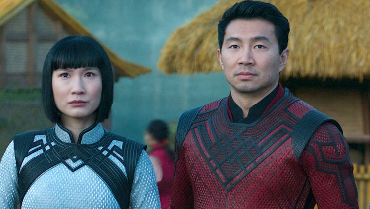 Simu Liu as Shang-Chi and Meng'er Zhang as Xialing in 'Shang-Chi'