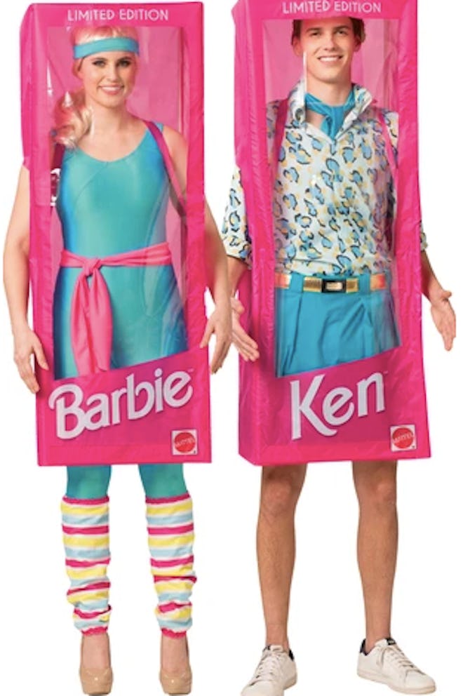 Man and woman dressed as Ken and Barbie dolls