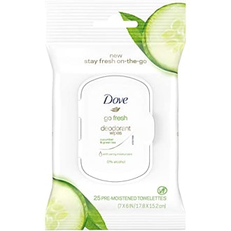 Dove Go Fresh Deodorant Wipes Cucumber & Green Tea
