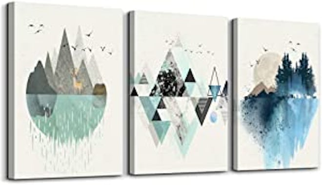 MHARTK66 Abstract Mountain in Daytime Canvas Prints