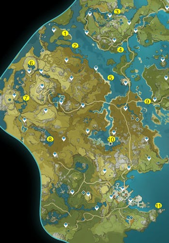 'Genshin Impact' fishing spots: 27 locations, respawn times, and how to ...