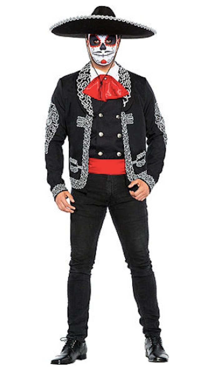 Man dressed in traditional day of the dead costume