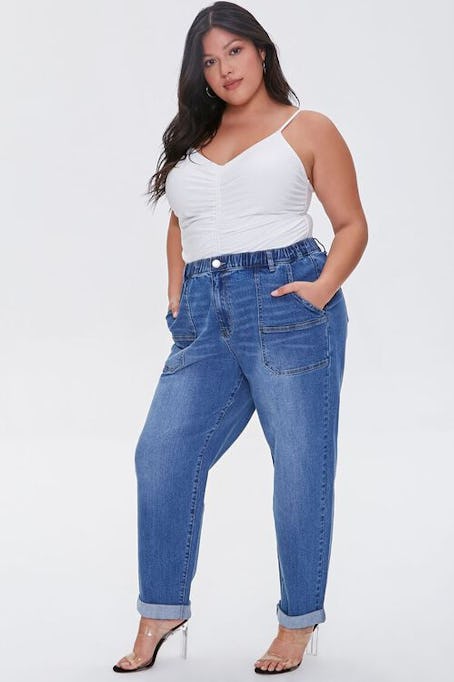 Plus Size High-Rise Mom Jeans