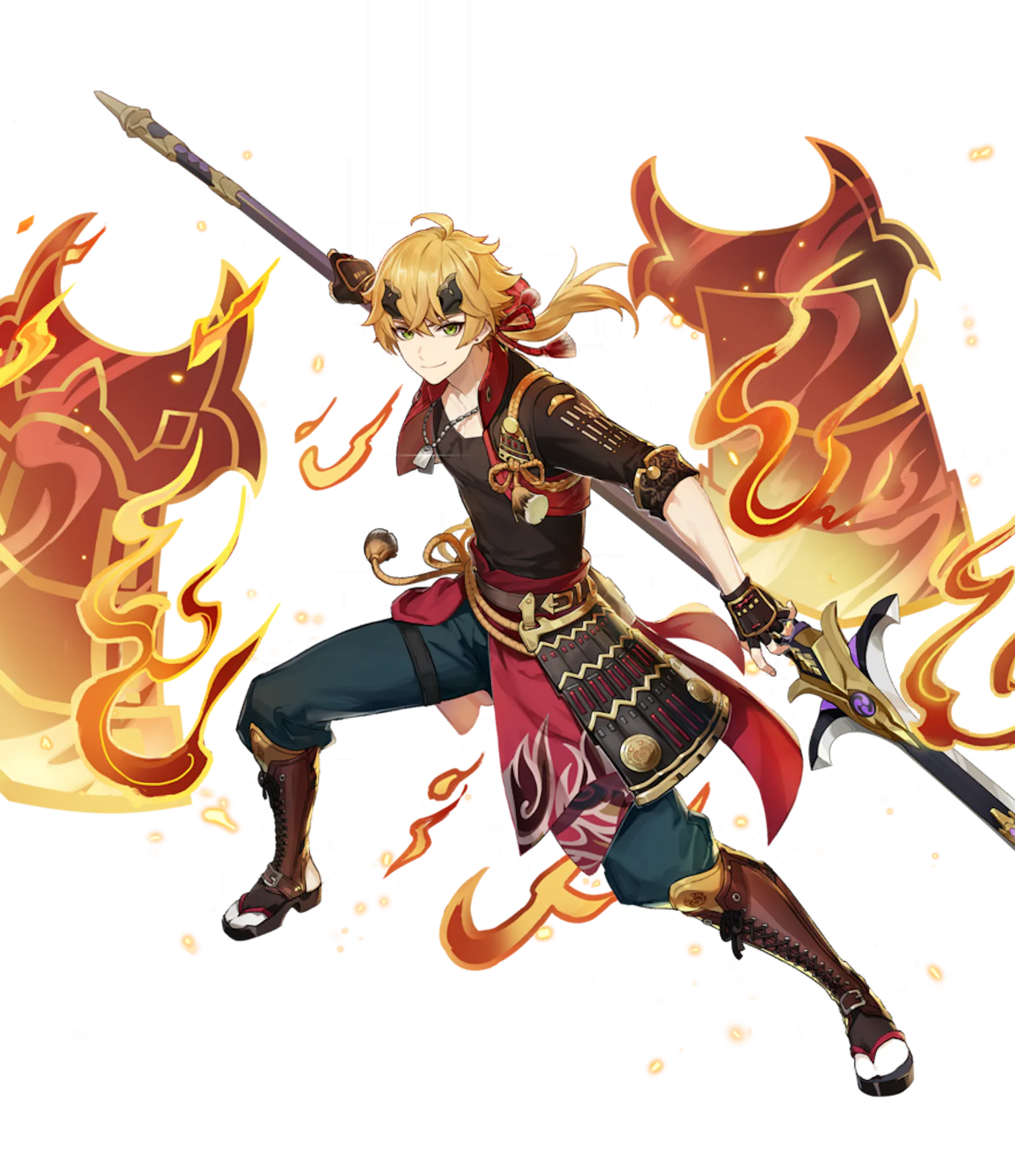 Pyro Polearm 'Genshin Impact' Thoma banner: 6 items to farm for the Pyro polearm user