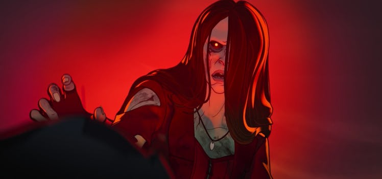 Undead Wanda Maximoff mourns The Vision in What If...? Episode 5.