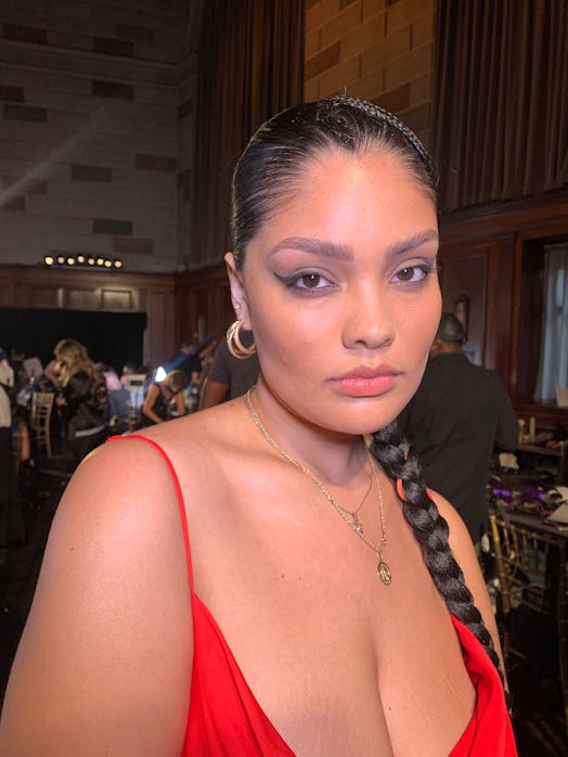 Backstage makeup At Christian Siriano Spring/Summer 2022 show by Charlotte Tilbury 