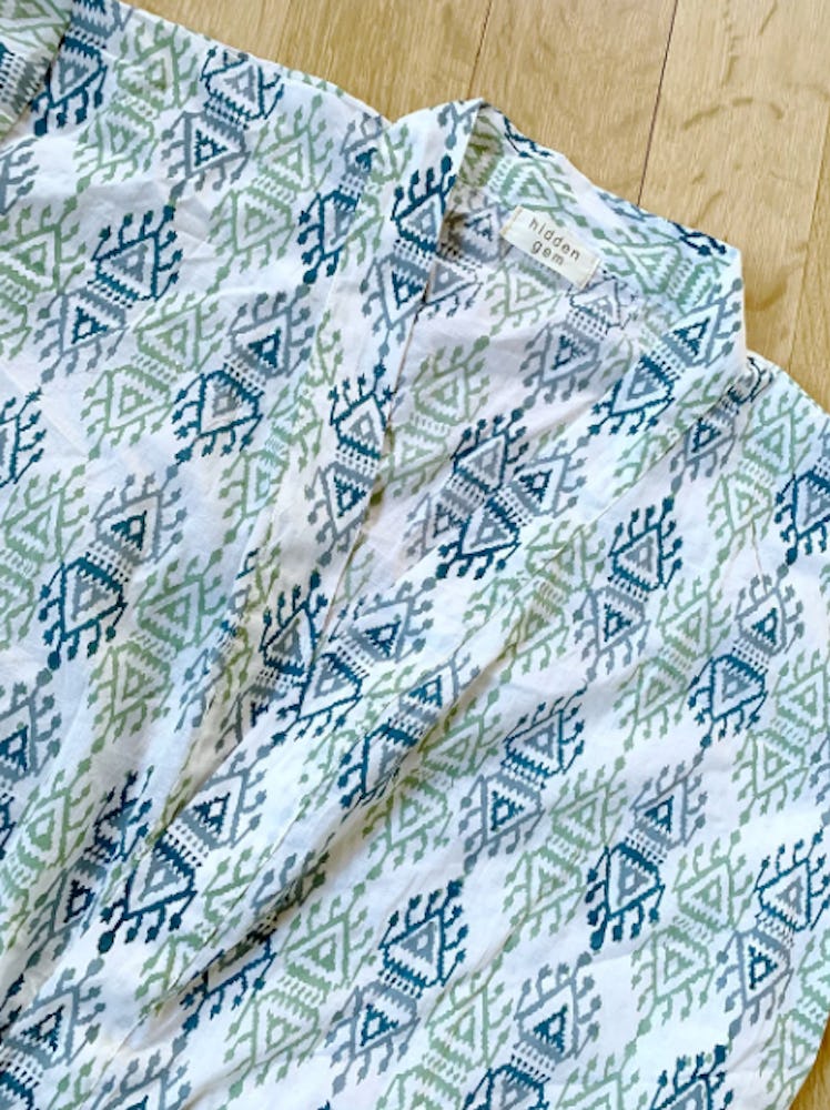  Block-Print Ikat Robe