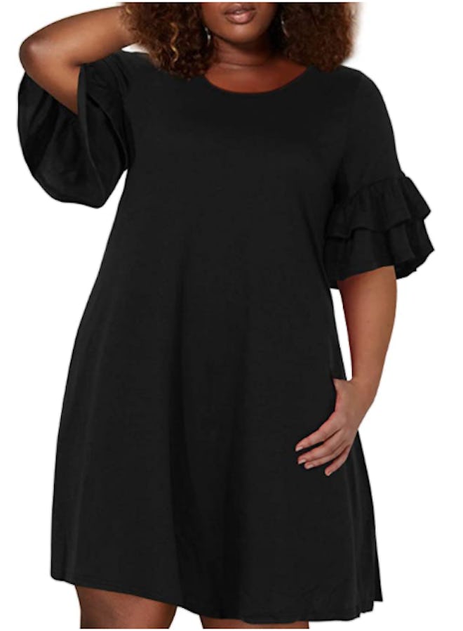 Nemidor Plus Size Jersey Knit Swing Dress