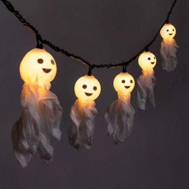 10ct Incandescent Fabric Ghost Halloween String Lights