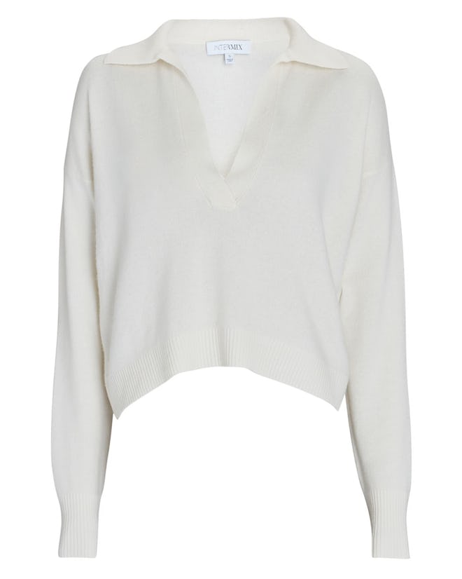 Hillary Cashmere Polo Sweater