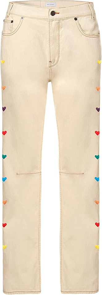 Heart Embroidered Jeans