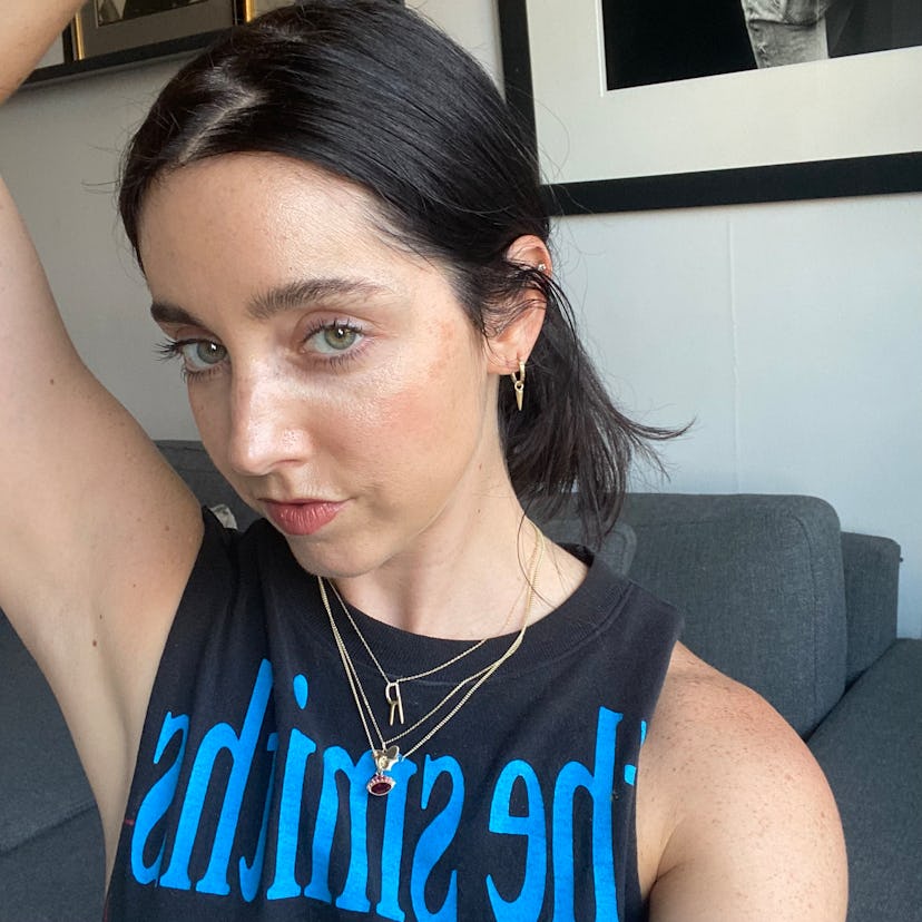 A zigzag part makes a ponytail dramatically less boring.