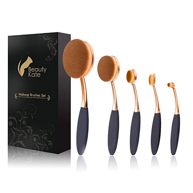 Beauty Kate Oval Makeup Brushes Set (5-Piece)