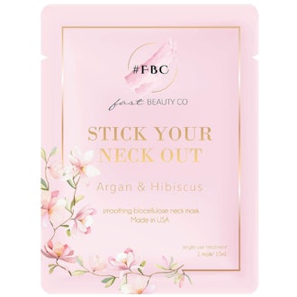 Fast Beauty Co. Stick Your Neck Out! Smoothing Biocellulose Neck Mask With Argan & Hibiscus