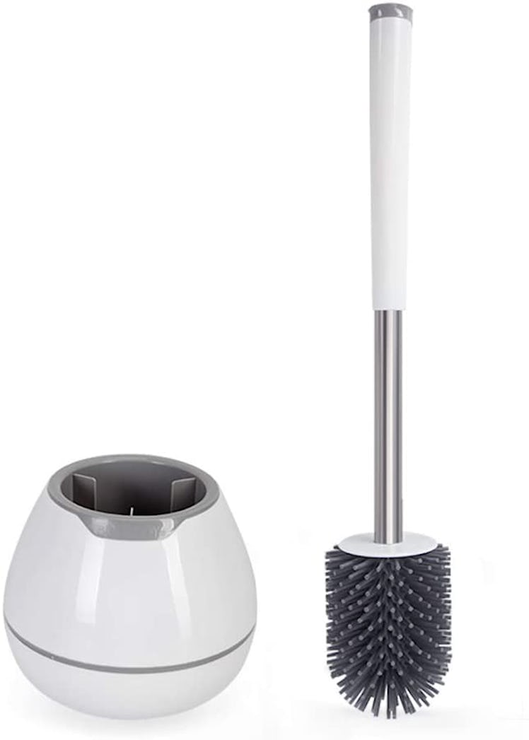 BOOMJOY Silicone Toilet Brush and Holder