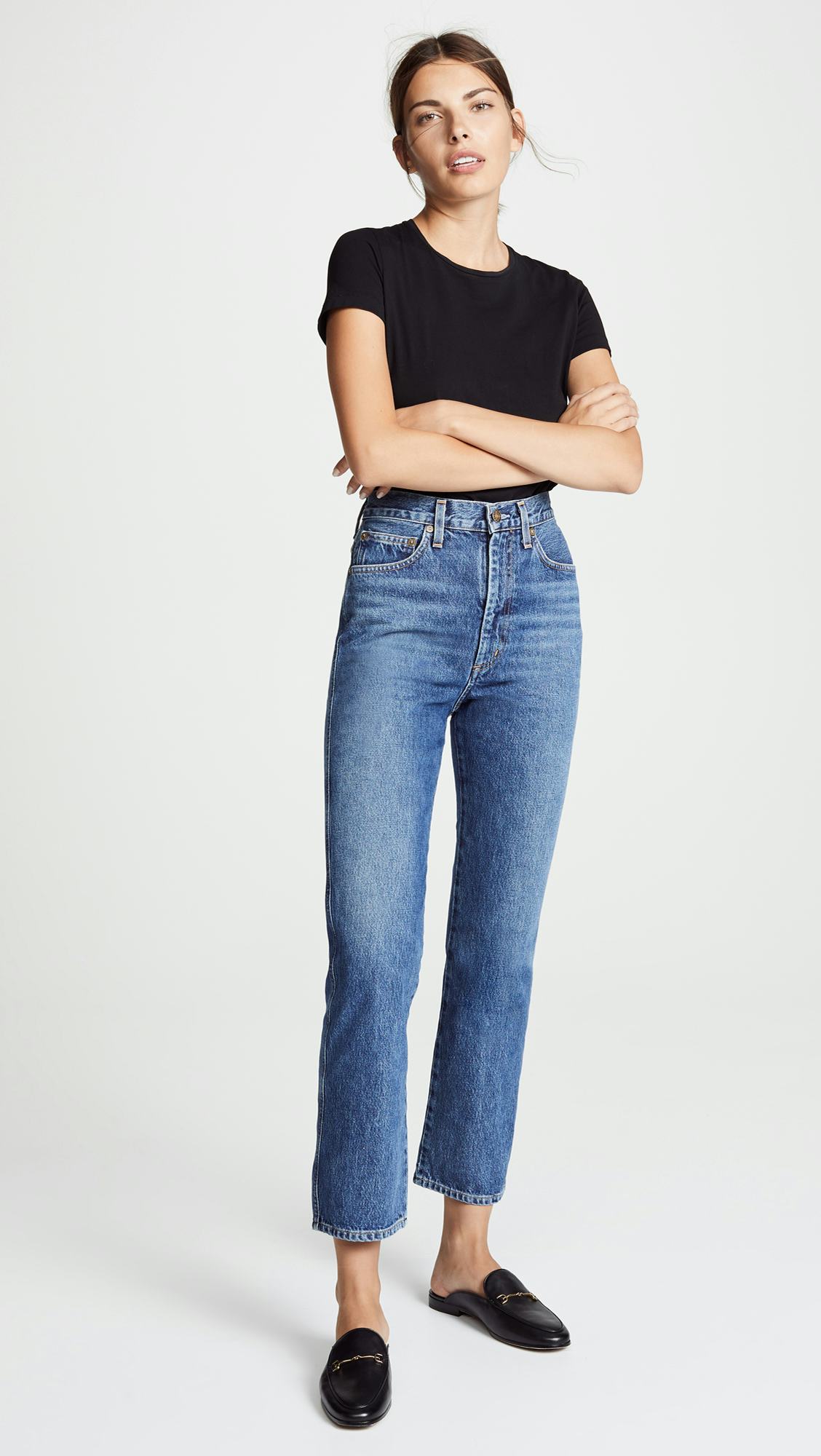 Agolde Pinch Waist High Rise Kick Jeans