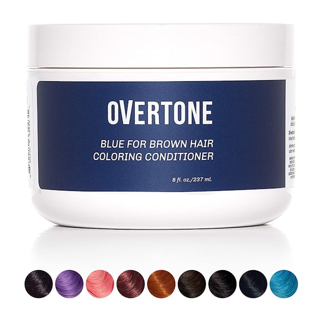 oVertone Haircare Blue for Brown Hair Deep Coloring Conditioner