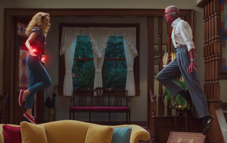 Elizabeth Olsen and Paul Bettany in WandaVision Episode 5