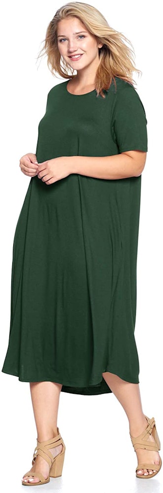 Modern Kiwi Short-Sleeve Midi-Maxi Dress