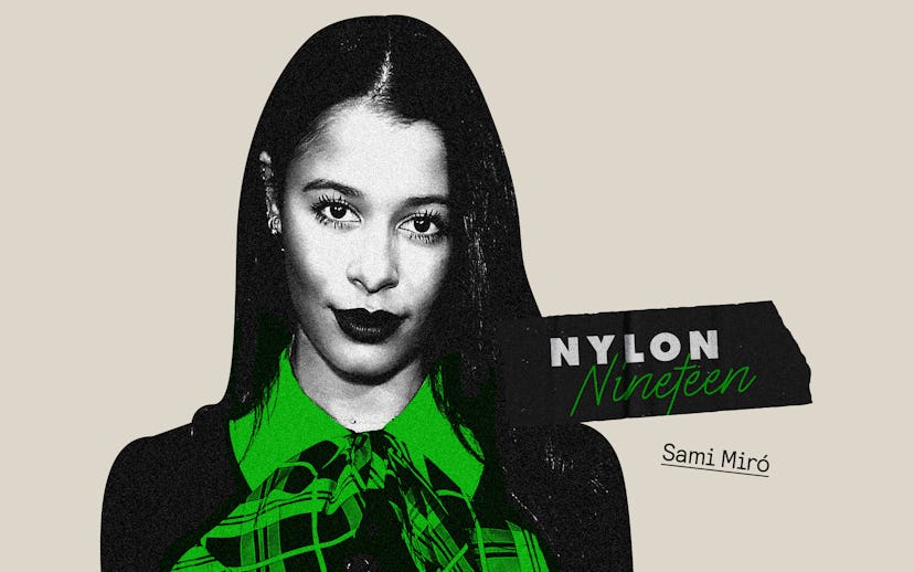 Sami Miró in a green monochrome picture
