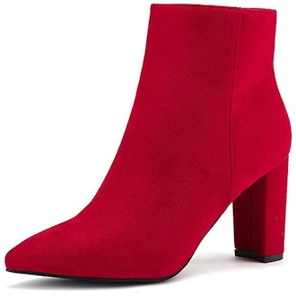 DREAM PAIRS Block Heel Ankle Boots