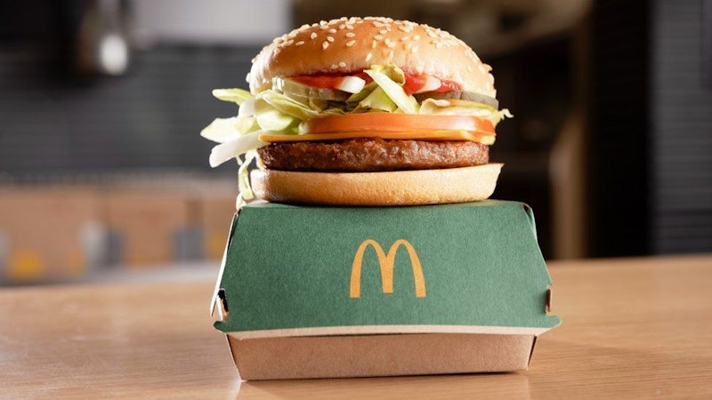 McDonald's vegan McPlant burger