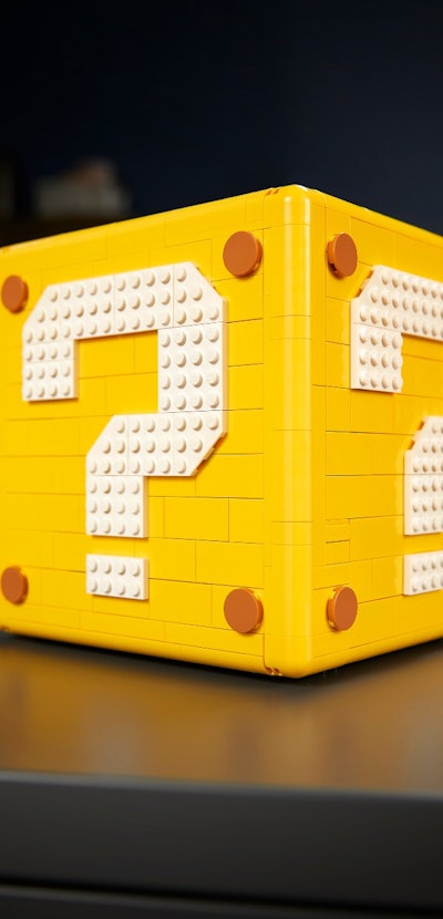 Super Mario 64 question block Lego set