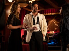 Tom Ellis as Lucifer and Lauren German as Chloe in Season 6 of Netflix's 'Lucifer'