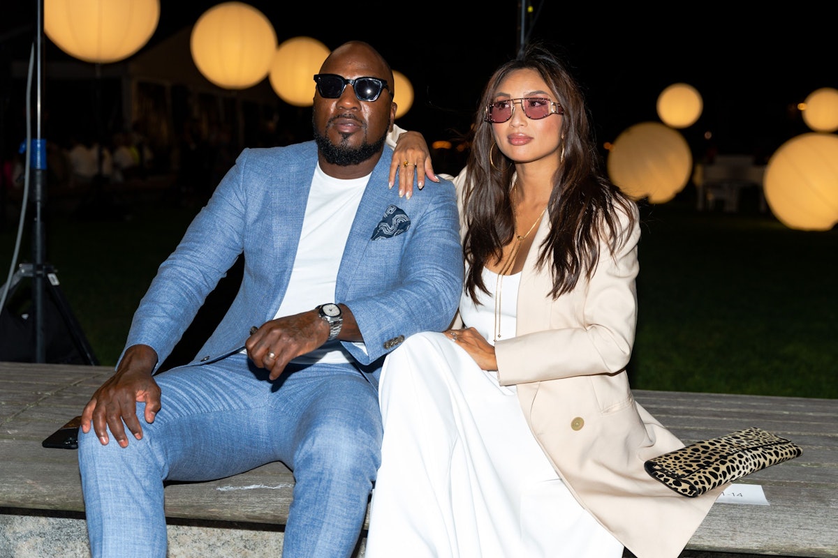 Jeezy and Jeannie Mai attends the Prabal Gurung NYFW Fashion Show at Robert F. Wagner Park on Septem...