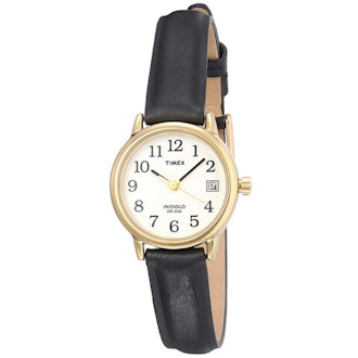 Timex Indiglo Analog Leather Strap Watch with Date Feature