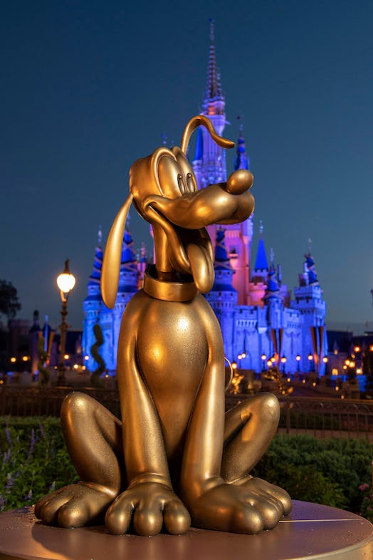 Disney World's gold statues for the 50th anniversary include Pluto.