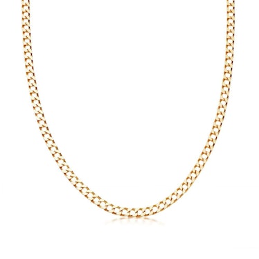 Lucy Williams Flat Curb Chain Necklace from Missoma in gold vermeil.