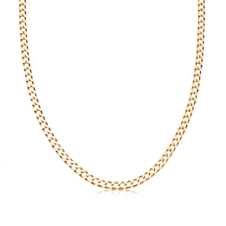 Lucy Williams Flat Curb Chain Necklace from Missoma in gold vermeil.