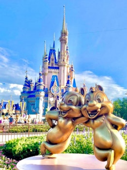 These photos of Disney's gold statues for the 50th anniversary include an adorable Chip and Dale.