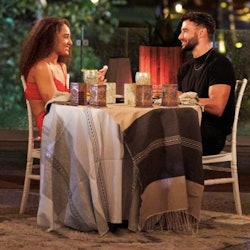 Pieper James and Brendan Morais on a date on Bachelor in Paradise.