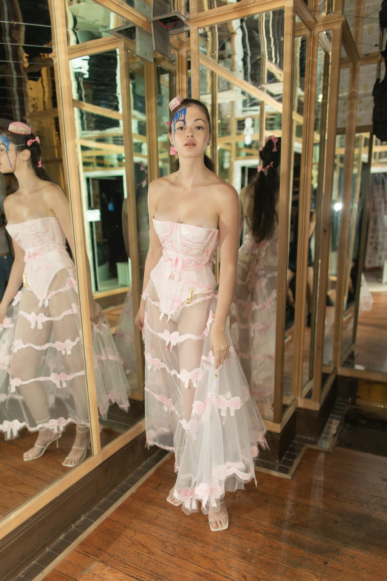 A look from Saint Sintra's Spring 2022 collection at NYFW.