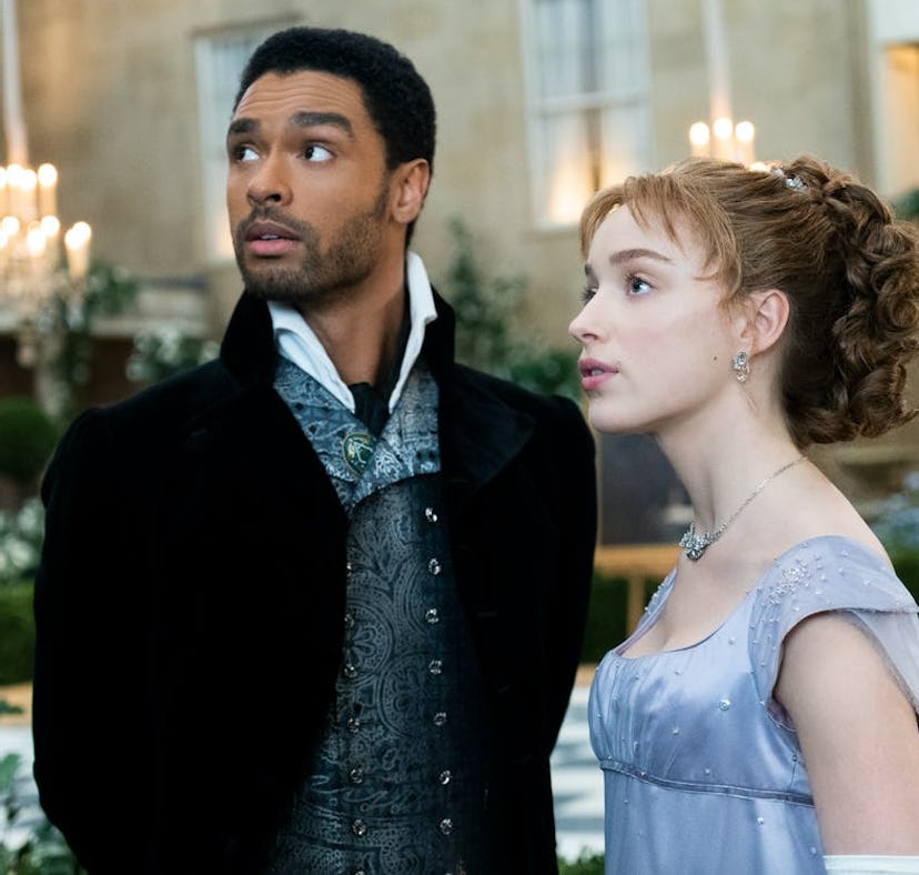 Wearing a Daphne and Simon 'Bridgerton' Halloween couples costume is the perfect way to set a romant...