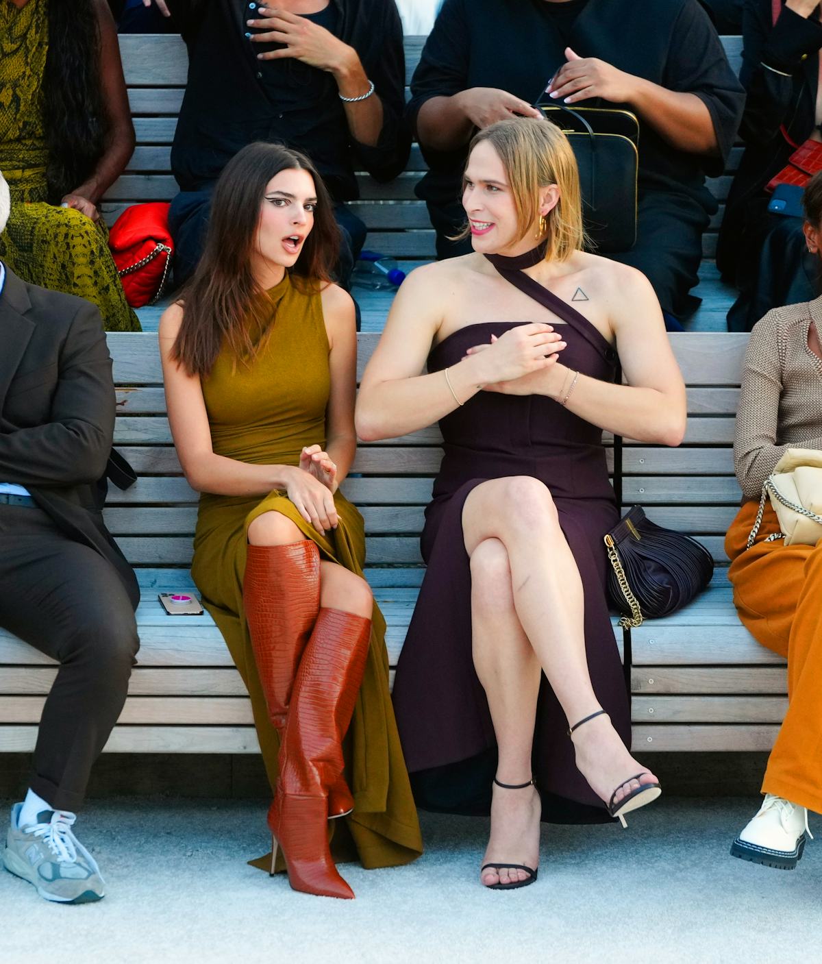 Emily Ratajkowski and Tommy Dorfman at Proenza Schouler show on September 08, 2021 in New York City....
