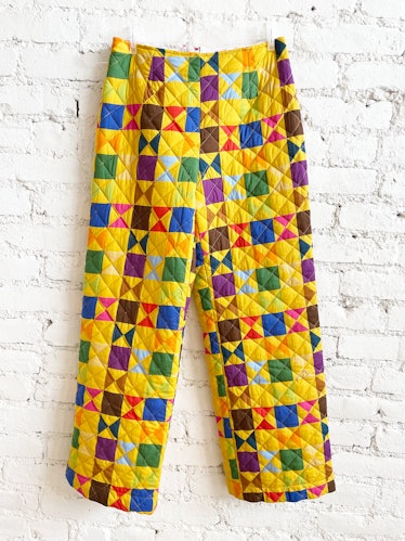 Lisa Says Gah quilted pants.