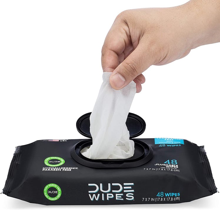 DUDE Wipes Flushable Unscented Wet Wipes