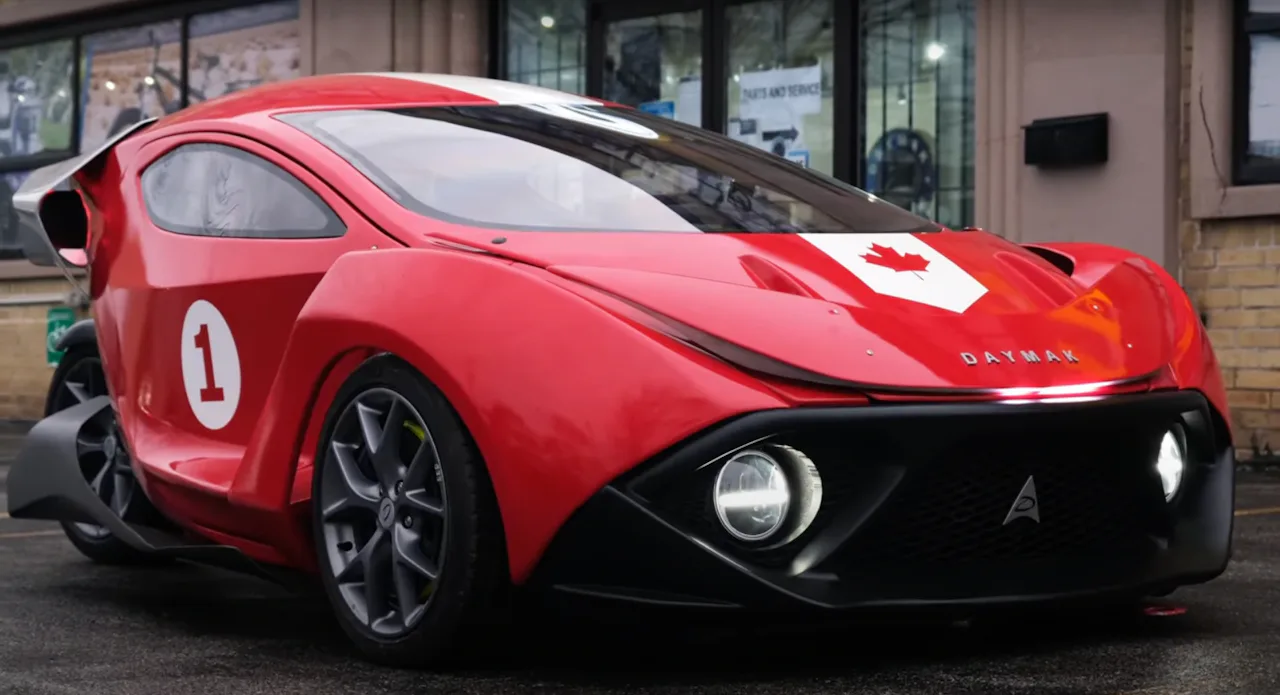Watch this speedy three-wheeled EV take its first public test drive