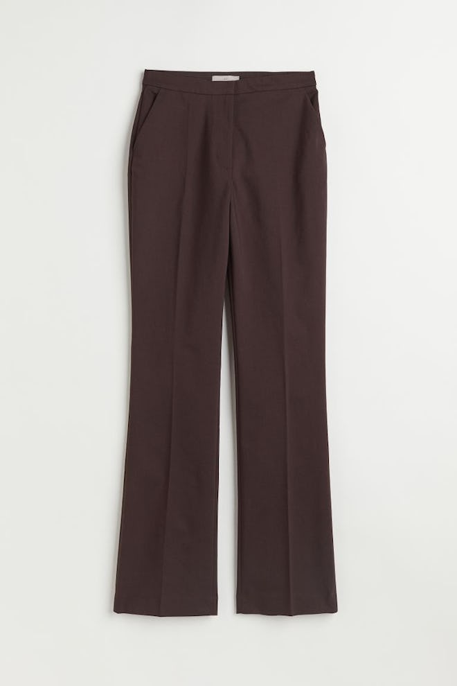 H&M dark brown tailored pants.