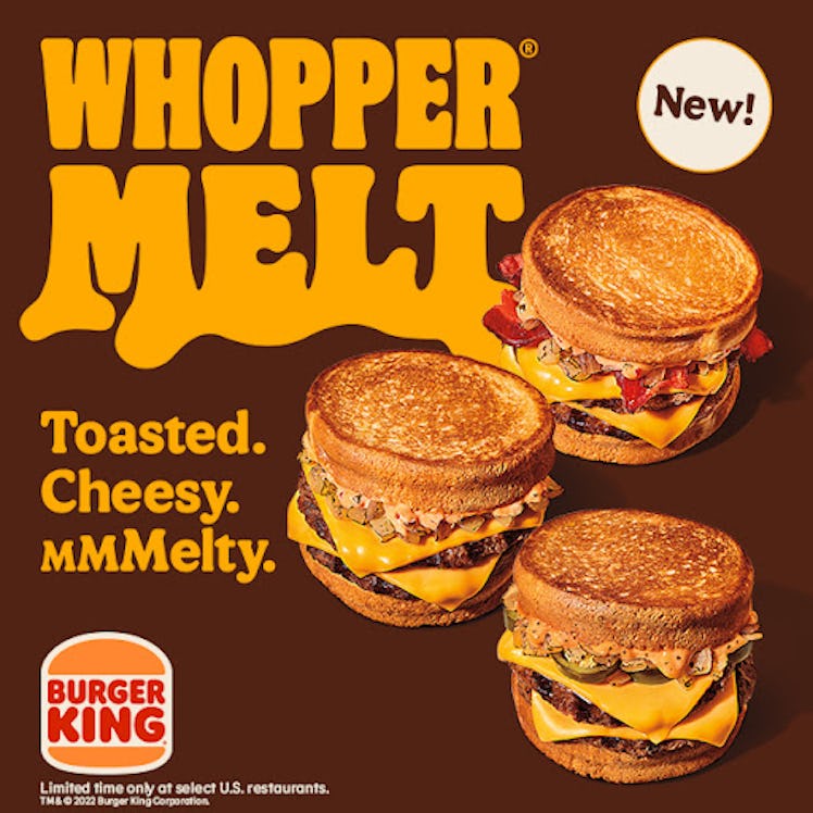 Burger King's new Whopper Melt sandwich is testing in Toledo, Ohio, In January 2022.
